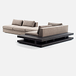 Современный модульный диван Zartаrn с приставным деревянным столиком варинант исполнения - 2 | Loft Concept в Сочи