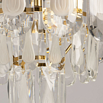 Люстра многоярусная с овальными прозрачными подвесками 28 см Harmonica варинант исполнения - 8 | Loft Concept в Сочи