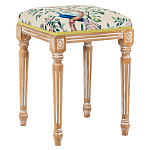 Банкетка одноместная из массива бука с цветочным принтом Beige Chinoiserie Garden Banquette варинант исполнения - 1 | Loft Concept в Сочи