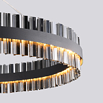 Люстра кольцевая чёрного цвета с вертикальными стеклянными элементами Ring Horizontal варинант исполнения - 1 | Loft Concept в Сочи