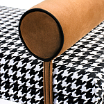 Банкетка Banquette PIED DE POULE Orange с принтом гусиная лапка Оранжевые валики варинант исполнения - 2 | Loft Concept в Сочи