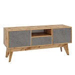 ТВ-тумба с фасадом цвета серый бетон Grace of Furniture  варинант исполнения - 2 | Loft Concept в Сочи