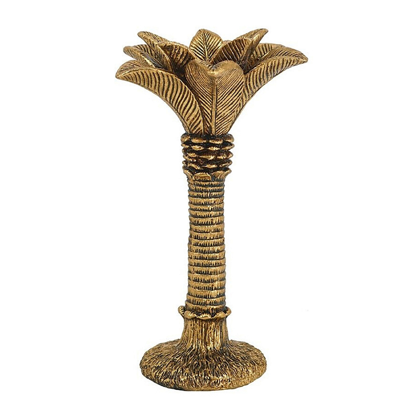 Подсвечник в форме пальмы с резными листьями и текстурным основанием Golden palm leaves Бронза Подсвечник в форме пальмы с резными листьями и текстурным основанием Golden palm leaves Бронза в Сочи | Loft Concept