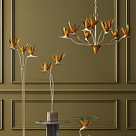 Люстра с плафонами в виде цветов Golden Bird of Paradise варинант исполнения - 5 | Loft Concept в Сочи