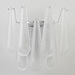 Бра с подвесками из рифленного стекла в форме капель на основании цвета хром Textured Glass варинант исполнения - 6 | Loft Concept в Сочи