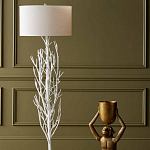 Торшер белый с цилиндрическим абажуром и каркасом в виде дерева Branched Tree варинант исполнения - 4 | Loft Concept в Сочи