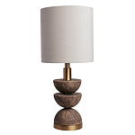 Настольная лампа с белым цилиндрическим абажуром на фигурном основании из полусфер Bewitchment варинант исполнения - 2 | Loft Concept в Сочи