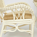 Комплект обеденный из ротанга Eloise grand white варинант исполнения - 4 | Loft Concept в Сочи