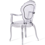 Прозрачный стул с подлокотниками LOUIS GHOST CHAIR Grey варинант исполнения - 8 | Loft Concept в Сочи