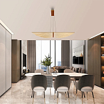 Люстра в виде распахнутых крыльев из тонких металлических планок Flight of Freedom варинант исполнения - 6 | Loft Concept в Сочи