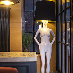 Лампа MANNEQUIN LAMP с абажуром созерцание силуэта варинант исполнения - 3 | Loft Concept в Сочи