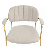 Стул Singer Chair с подлокотниками серый на золотистых ножках варинант исполнения - 5 | Loft Concept в Сочи