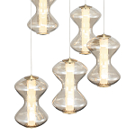 Люстра светодиодная с стеклянными волнообразными плафонами Amphora of Light варинант исполнения - 4 | Loft Concept в Сочи