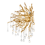 Бра с лучеобразным основанием и подвесками из прозрачного стекла в виде длинных капель Droplet Chandelier варинант исполнения - 5 | Loft Concept в Сочи