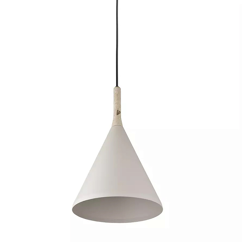 Подвесной светильник с плафоном в форме конуса Opaque Lamp Бежевый в Сочи | Loft Concept 