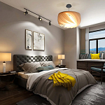 Подвесной светильник с белыми изящными декоративными лепестками Volumetric Petal Lamp варинант исполнения - 6 | Loft Concept в Сочи