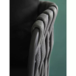 Стул мягкий с декором в виде плетеных лент на спинке и подлокотниках Semicircular Chair Decorated with Ribbons варинант исполнения - 7 | Loft Concept в Сочи