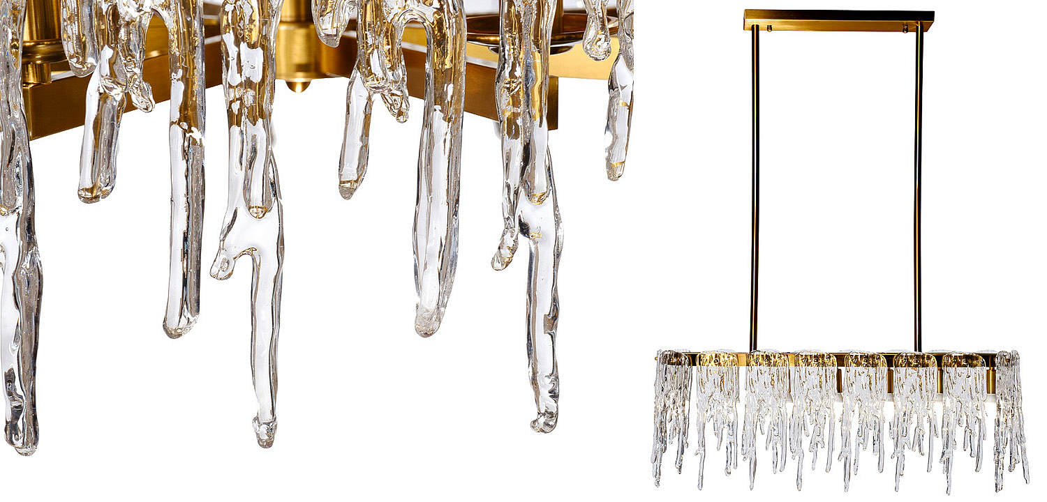 Люстра Cold Heart Line Gold Chandelier Люстра Cold Heart Line Gold Chandelier - Loft-Concept в Сочи