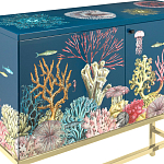 Буфет ручная роспись в морском стиле Cabinet Fondo Marino  варинант исполнения - 4 | Loft Concept в Сочи