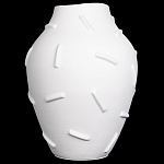 Декоративная ваза белая керамическая с абстрактным объемным декором Molecule Collection варинант исполнения - 1 | Loft Concept в Сочи