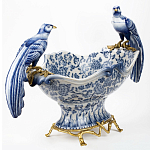 Фарфоровая чаша с птицами Blue and White варинант исполнения - 2 | Loft Concept в Сочи