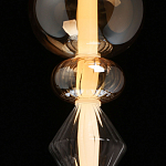 Подвесной светильник с вертикальной композицией из прозрачных и янтарных стеклянных шаров и ромбов Gabriel Scott Luna варинант исполнения - 5 | Loft Concept в Сочи