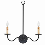 Бра настенное черное с 2-мя лампами Candle Sleeves варинант исполнения - 3 | Loft Concept в Сочи