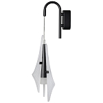 Бра черного цвета с плафоном из рельефного стекла Glass Pod варинант исполнения - 3 | Loft Concept в Сочи