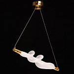 Люстра горизонтальная с волнистым белым плафоном Golden Swirl варинант исполнения - 4 | Loft Concept в Сочи