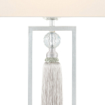 Настольная лампа с прямоугольным тканевым абажуром на белом мраморном основании Silver Threads варинант исполнения - 1 | Loft Concept в Сочи