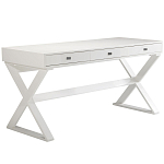 Письменный стол белый с 3-мя ящиками и крестообразным основанием Ymercte варинант исполнения - 1 | Loft Concept в Сочи