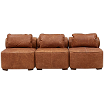 Кожаное модульное кресло коричневое без подлокотников с подушкой Coul Leather Modular Armchair варинант исполнения - 4 | Loft Concept в Сочи