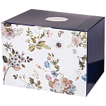 Чайный сервиз из фарфора белый с рисунком цветов на 6 персон 14 предметов Garden Whisper Porcelain Set  варинант исполнения - 4 | Loft Concept в Сочи