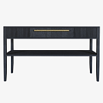 Дизайнерская Консоль с полкой и ящиком Primo Черный дуб варинант исполнения - 7 | Loft Concept в Сочи