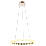 Люстра светодиодная кольцевая с круглыми плафонами белого цвета PEARLS Suspension 48 варинант исполнения - 4 | Loft Concept в Сочи