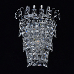 Бра настенное цвета хром с прозрачными квадратными хрустальными подвесками Crystal Regena варинант исполнения - 3 | Loft Concept в Сочи