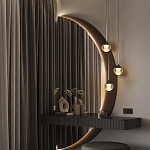 Подвесной светильник с рифлёным плафоном в форме шара Ripple Glow варинант исполнения - 5 | Loft Concept в Сочи