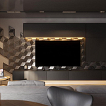 Гипсовая 3D панель с принтографией PM-107 варинант исполнения - 1 | Loft Concept в Сочи