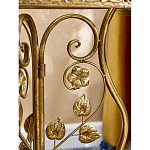 Столик приставной золотистый с орнаментом на столешнице Tanzania варинант исполнения - 6 | Loft Concept в Сочи