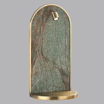 Настенный светильник зеленого цвета с бронзовой рамкой овальной формы с полкой Herbarium  варинант исполнения - 4 | Loft Concept в Сочи