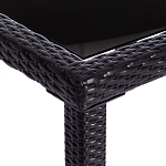 Обеденный комплект из искуственного ротанга Vintara черный варинант исполнения - 9 | Loft Concept в Сочи