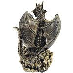 Декоративная статуэтка Дракон и стеклянное яйцо Dragon and Glass Egg Gold Black варинант исполнения - 3 | Loft Concept в Сочи