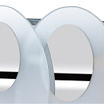 Бра с тремя круглыми матовыми стеклянными дисками и зеркальными вставками Lunaria  варинант исполнения - 2 | Loft Concept в Сочи