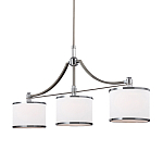 Люстра линейная с 3-мя белыми цилиндрическими плафонами Feiss варинант исполнения - 1 | Loft Concept в Сочи