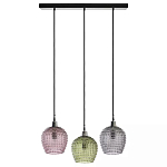 Подвесной светильник каскадный с 3-мя рельефными плафонами Cascade with Relief Lampshades варинант исполнения - 1 | Loft Concept в Сочи