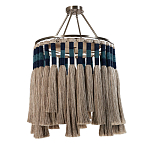 Люстра круглая плетеная с кисточками цвета серый дуб Boho Tassel Chandelier варинант исполнения - 2 | Loft Concept в Сочи