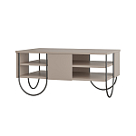 Стол журнальный прямоугольной формы с 2-мя полками бежево-серого цвета NORFOLK LIGHT MOCHA варинант исполнения - 1 | Loft Concept в Сочи