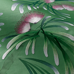 Обои ручная роспись Silk Tree Colourway SC-92 on Emerald Green dyed silk варинант исполнения - 3 | Loft Concept в Сочи