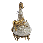 Чаша для фруктов из фарфора бронзовыми фигурками леопардов Eden Garden варинант исполнения - 4 | Loft Concept в Сочи