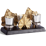 Подсвечник Cozy Light с декором кленовыми листьями варинант исполнения - 1 | Loft Concept в Сочи